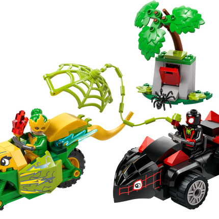 LEGO® Marvel Spidey et ses amis extraordinaires La poursuite en dino-véhicules de Spin et Electro 11198