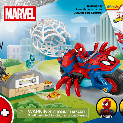 Lego Marvel 11206 Spider-Man on his motorcycle versus Rhino