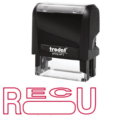 Timbre Encreur Printy, Grand, « Reçu » Avec Case Vide