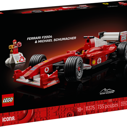 Lego Icons 11375 The Ferrari F2004 and Michael Schumacher
