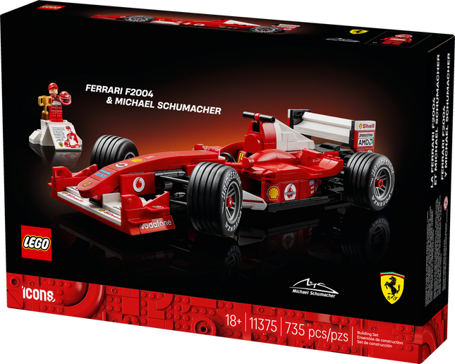 Lego Icons 11375 La Ferrari F2004 et Michael Schumacher