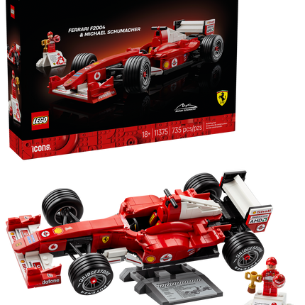 Lego Icons 11375 The Ferrari F2004 and Michael Schumacher