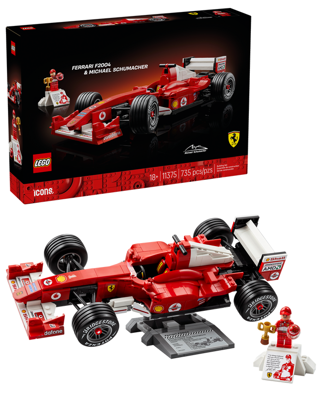 Lego Icons 11375 La Ferrari F2004 et Michael Schumacher