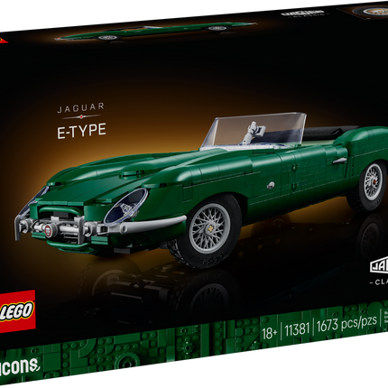 LEGO® Icons Jaguar E-type, Classic Sports Car Model 11381