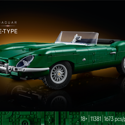 LEGO® Icons Jaguar E-type, Classic Sports Car Model 11381