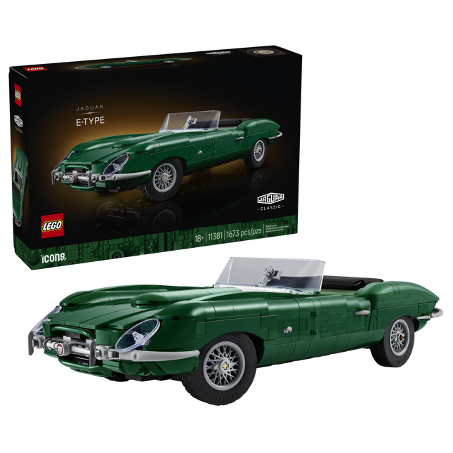 LEGO® Icons Jaguar E-Type, Modèle de voiture de sport classique 11381