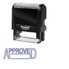 Timbre Encreur Printy, Grand, « Approved » Avec Case Vide, Anglais