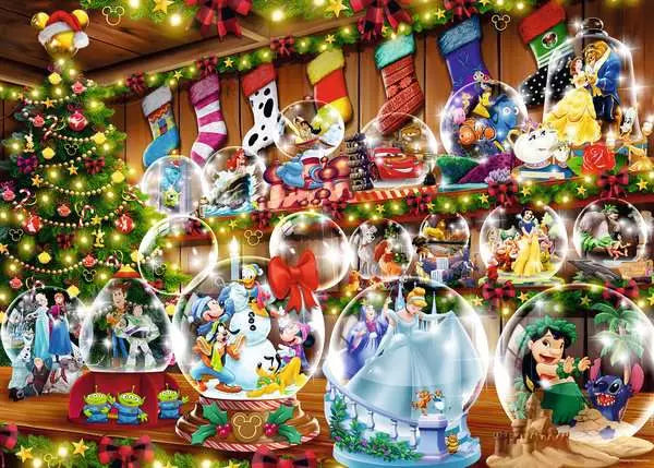 C-T 1000 Ravensburger Disney Christmas Snow Globes