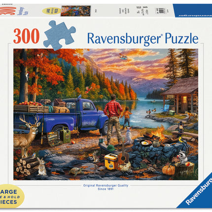 C-T Ravensburger Sunset Lake 300 Pc Puzzle LF