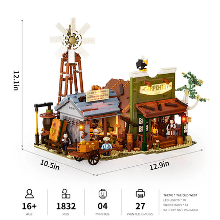 Lumibricks Western Carpentry Workshop 1832PCS