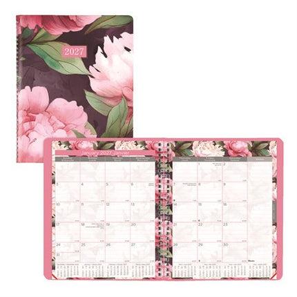 Agenda mensuel marguerite rose (2027)