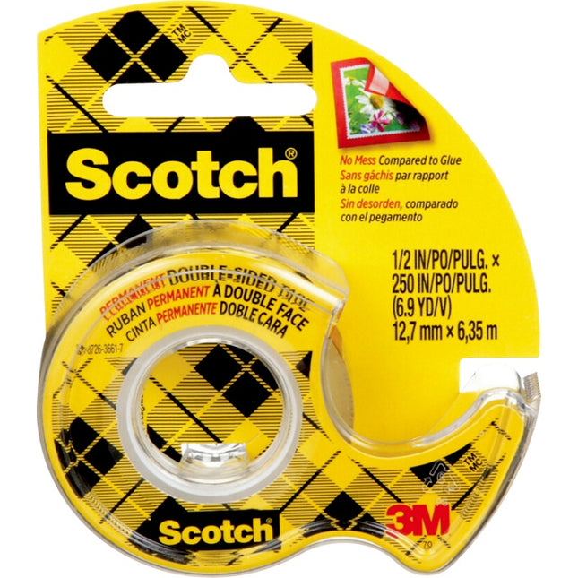 Ruban Adhésif Double Face De Scotch, 1/2 Po. (12.7 Mm X 6.3 M)