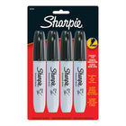 Sharpie® Permanent Marker, 4-Pack, Black
