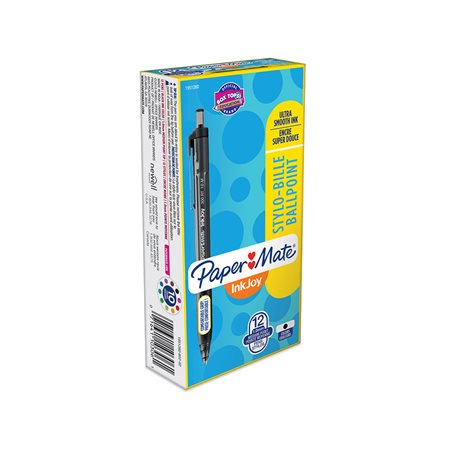 Stylos à bille rétractable InkJoy™ 300 Boîte de 12, noir
