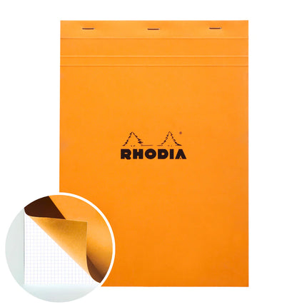 Stapled Notepad No. 18 5/5 -orange- A4. 80 sheets (21x29.7cm)