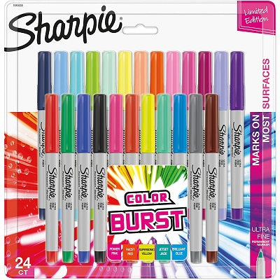 Marqueur Permanent De Sharpie, Extra Fin, 24/Pqt.