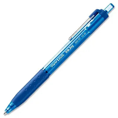 Stylo À Bille Rétractable Inkjoy 300 Rt De Paper Mate, Pointe Moyenne, Bleu, 12