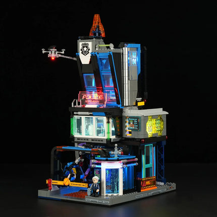 Lumibricks Quartier Général de la Police Cyberpunk