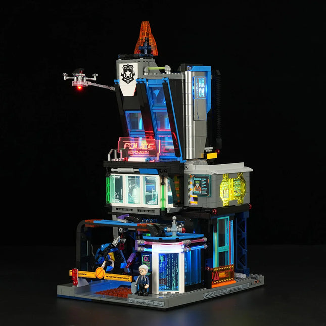 Lumibricks Cyberpunk Police Headquarters