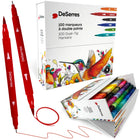 DUAL TIP MARKERS - ASSORTED COLORS-100 PCS DESSERRES