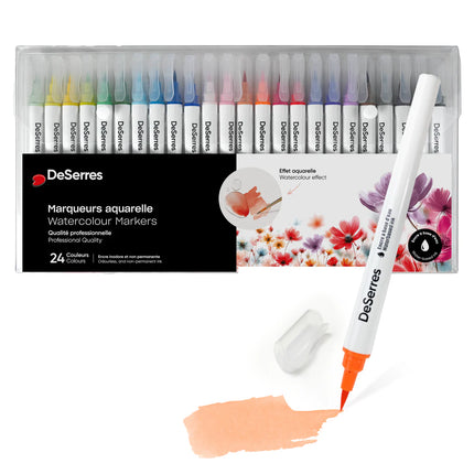 SET OF 24 LOOSE WATERCOLOR MARKERS