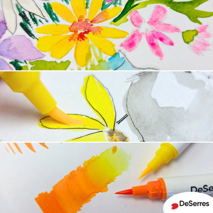 SET OF 24 LOOSE WATERCOLOR MARKERS