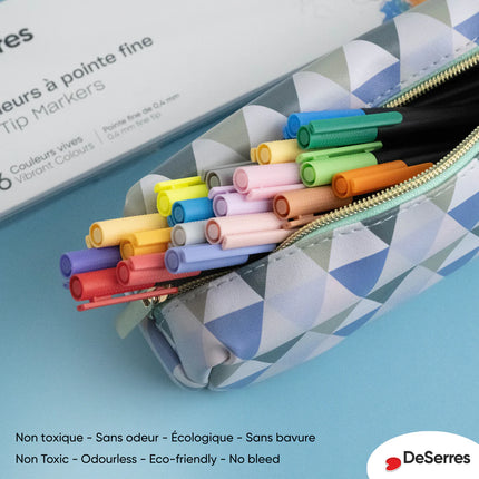 SET OF 36 FINE TIP MARKERS 0.4 MM DESERRES