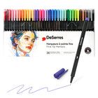 SET OF 36 FINE TIP MARKERS 0.4 MM DESERRES