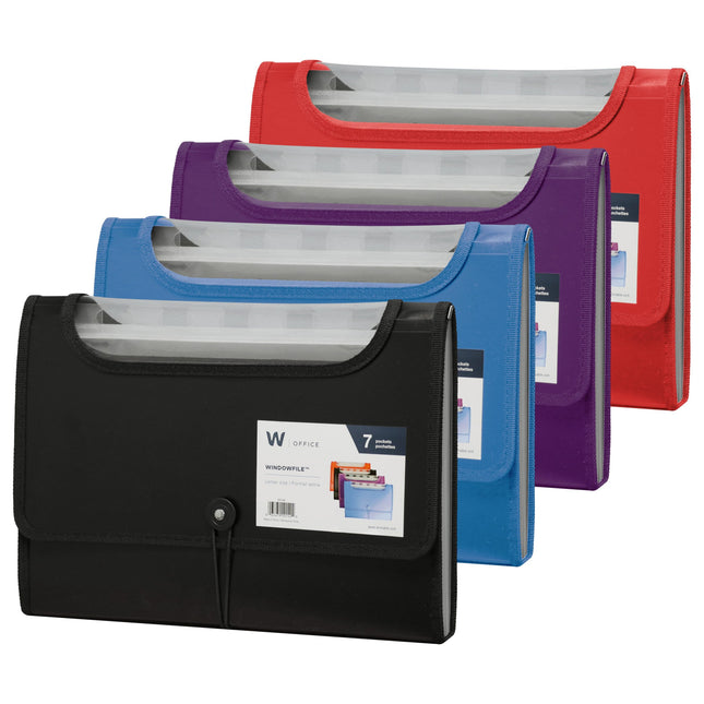 Classeur expansible 7 pochettes format lettre asst