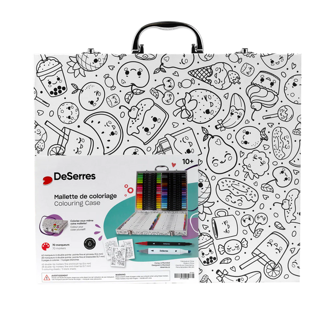 MALLETTE DE COLORIAGE- 70 MARQUEURS DESERRES