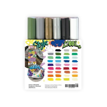 MARQUEURS ACRYLIQUES VALVE 2MM- 36 MARQUEURS