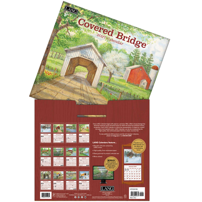 Lang 2027 Covered Bridge Calendar