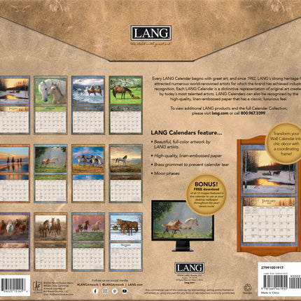 Lang 2027 Horses In The Mist Calendar
