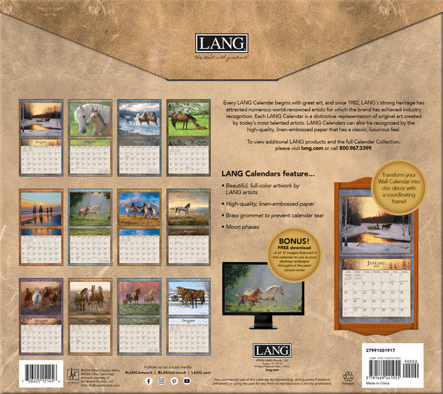 Lang 2027 Horses In The Mist Calendar