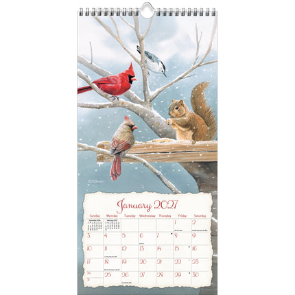 Calendrier Vertical Lang 2027 Songbirds