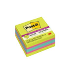 Cube Pour Feuillets Super Collants De Post-It, 3 X 3 Po, 360 Feuilles Par Bloc, Couleurs Vert, Fuchsia Et Aqua Assorties
