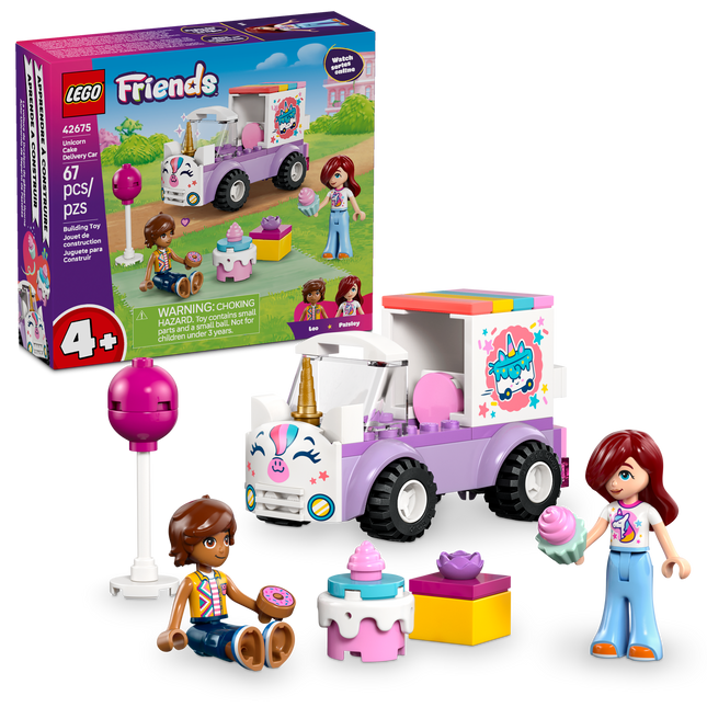 Lego Friends 42675 La voiture de livraison de gâteaux licorne