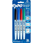 Vis-a-vis water-erasable marker fine tip 4/pack