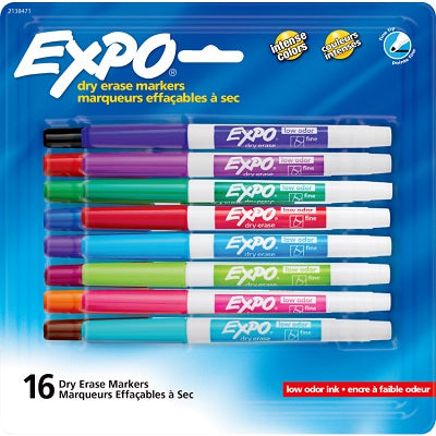 Pack of 16 Expo dry erase markers, fine