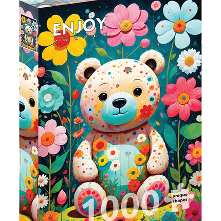C-T Enjoy Flower Teddy Bear | 1000 Piece | AI Assistance