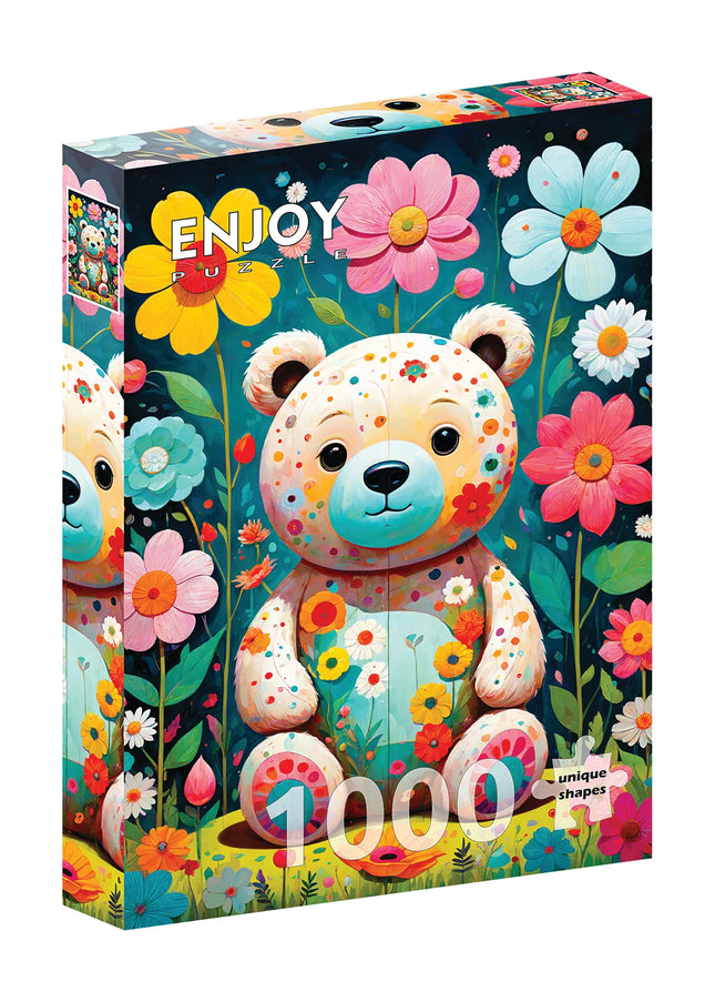 C-T Enjoy Flower Teddy Bear | 1000 Piece | AI Assistance