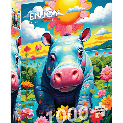C-T Enjoy Sunny Hippo | 1000 Piece | AI Assistance