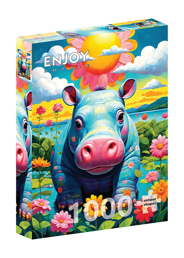C-T Enjoy Sunny Hippo | 1000 Piece | AI Assistance