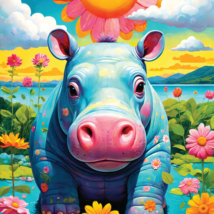 C-T Enjoy Sunny Hippo | 1000 Piece | AI Assistance
