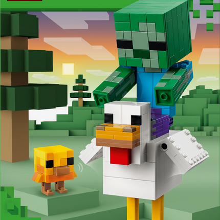 LEGO® Minecraft® The Chicken Ride, Decorative Building Toy 21582