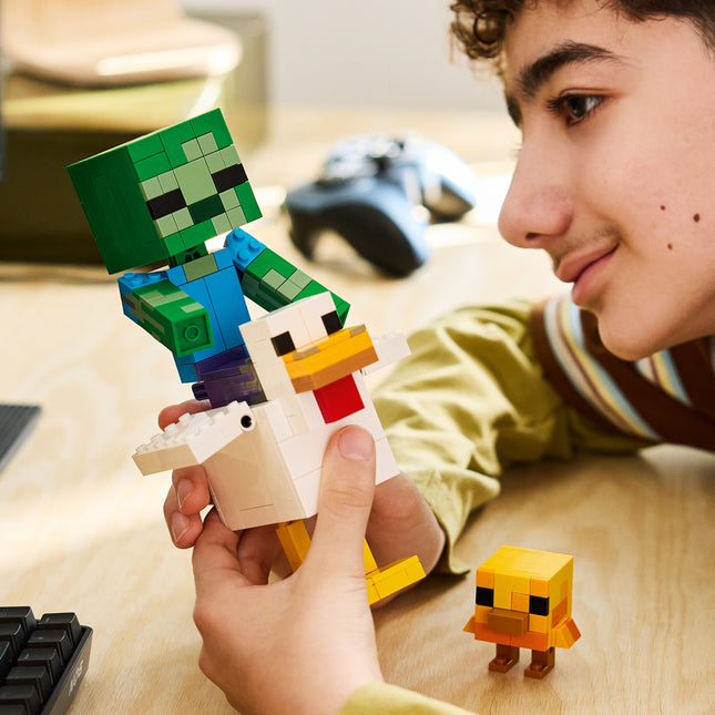 LEGO® Minecraft® Le Poulet chevauché, Jouet de construction décoratif 21582