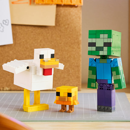 LEGO® Minecraft® The Chicken Ride, Decorative Building Toy 21582