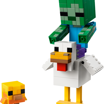 LEGO® Minecraft® The Chicken Ride, Decorative Building Toy 21582