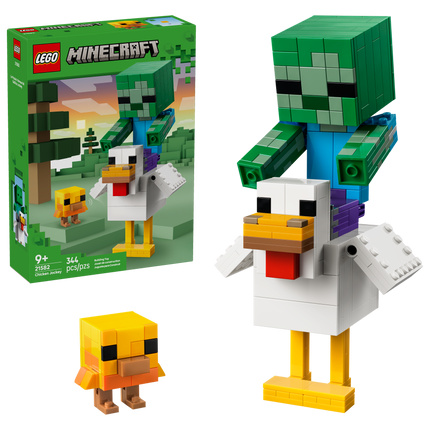 LEGO® Minecraft® The Chicken Ride, Decorative Building Toy 21582