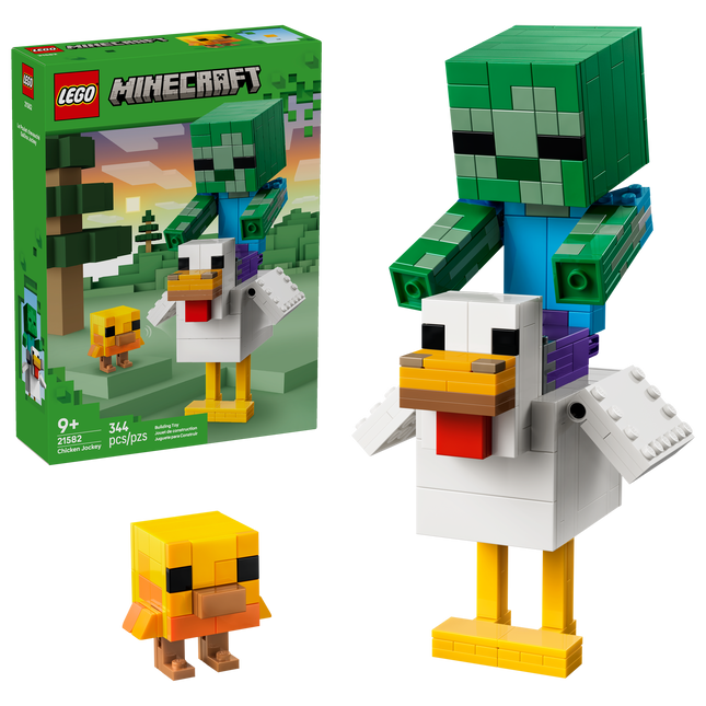 LEGO® Minecraft® Le Poulet chevauché, Jouet de construction décoratif 21582